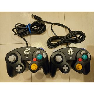 ニンテンドー ゲームキューブ コントローラー スマブラブラック Wii 2個(その他)