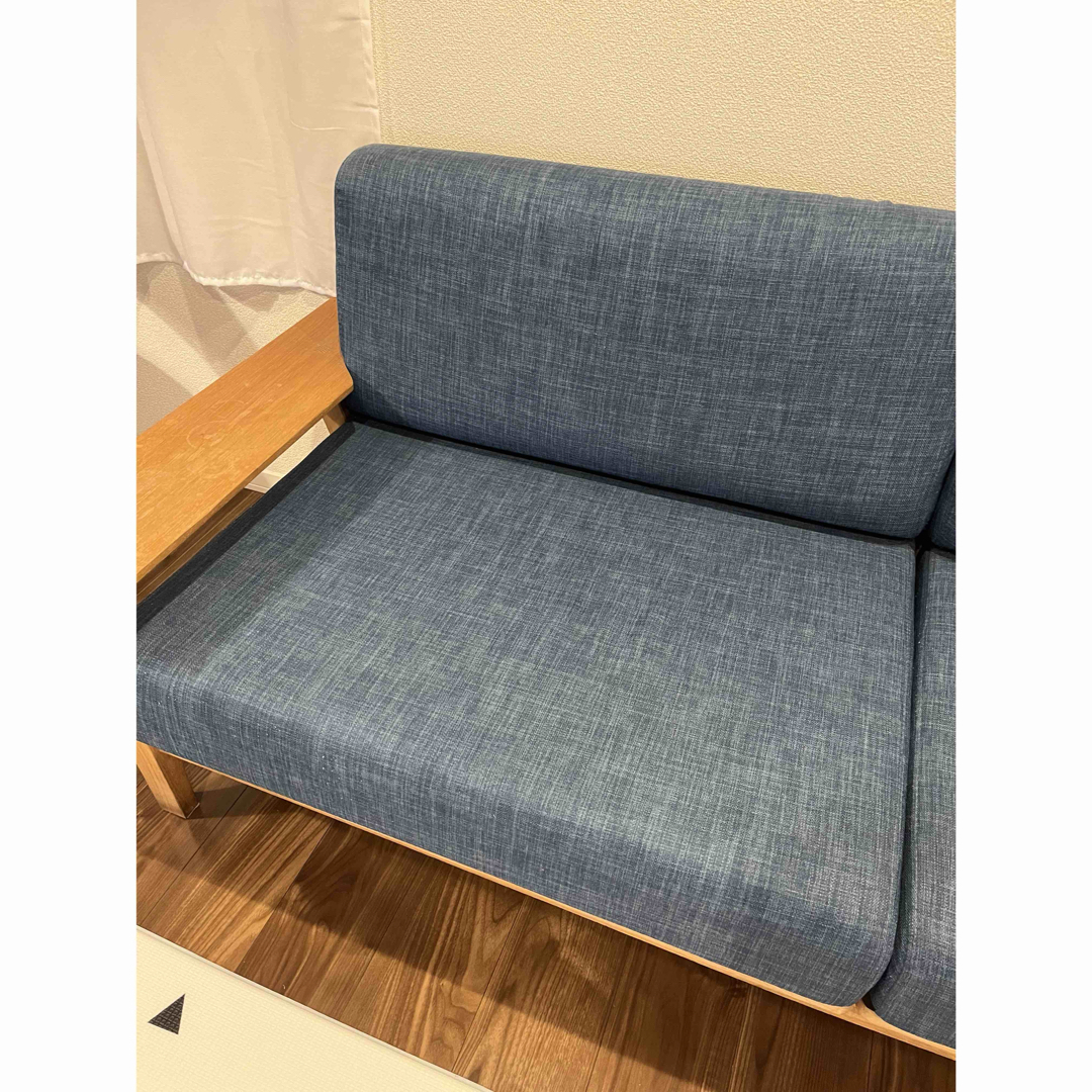 美品 NOCE ノーチェ ソファ ブルー 青 3人掛け 椅子 オーク天然 美品 NOCE ノーチェ ソファ ブルー 青 3人掛け 椅子 オーク天然