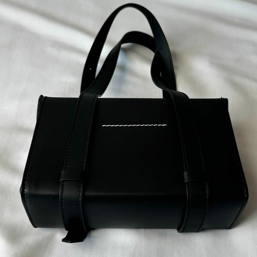 MM6 Maison Margiela レザー ハンドバッグ ブラック MM6 Maison Margiela レザー ハンドバッグ ブラック