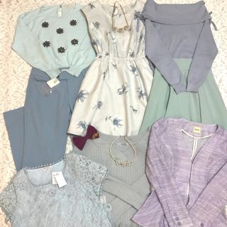 スナイデル(SNIDEL)の♡人気 spring パステルブルー snidel.ハニーミーハニー11点♡(ミニワンピース)