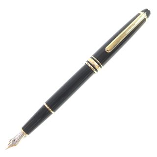 モンブラン(MONTBLANC)の美品▼MONTBLANC モンブラン マイスターシュテュック クラシック ペン先14K Fニブ ホワイトスター 万年筆 ブラック ゴールド ケース付き ドイツ製 メンズ(ペン/マーカー)