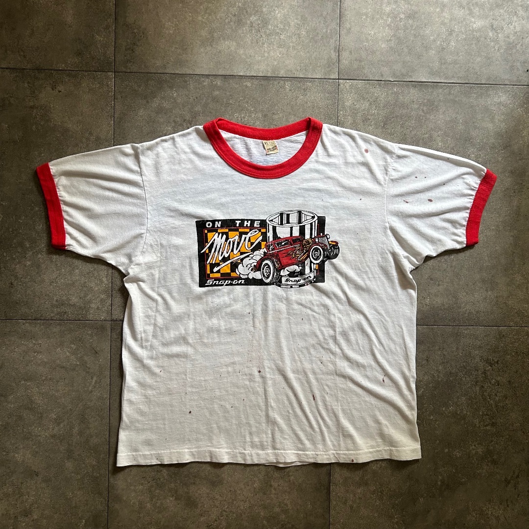 SCREEN STARS - 80s スクリーンスターズ リンガーtシャツ/企業tシャツ USA製 XL