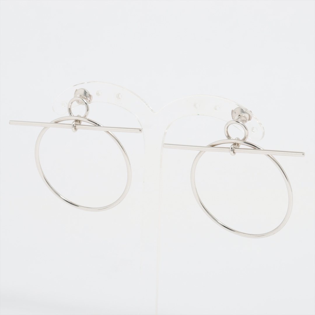 HERMES - エルメス ループ ミディアム 925  シルバー レディース ピアス