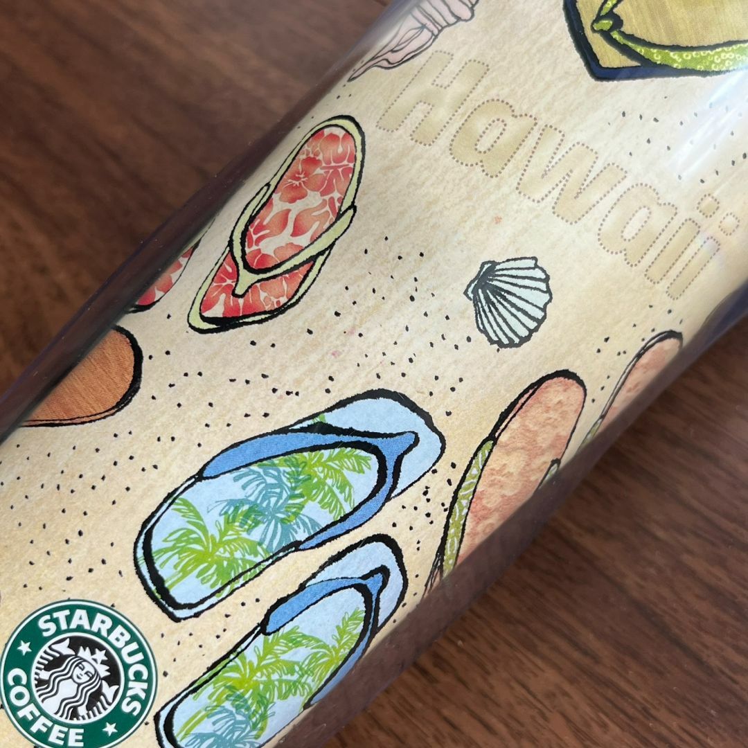 Starbucks Coffee - 【ハワイ限定】スターバックス タンブラー：ビーチサンダル柄