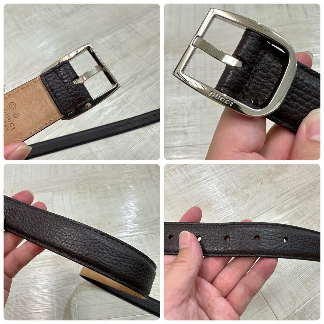 GUCCI グッチ シボ レザー ベルト 510309 505293 イタリア製 GUCCI グッチ シボ レザー ベルト 510309 505293 イタリア製