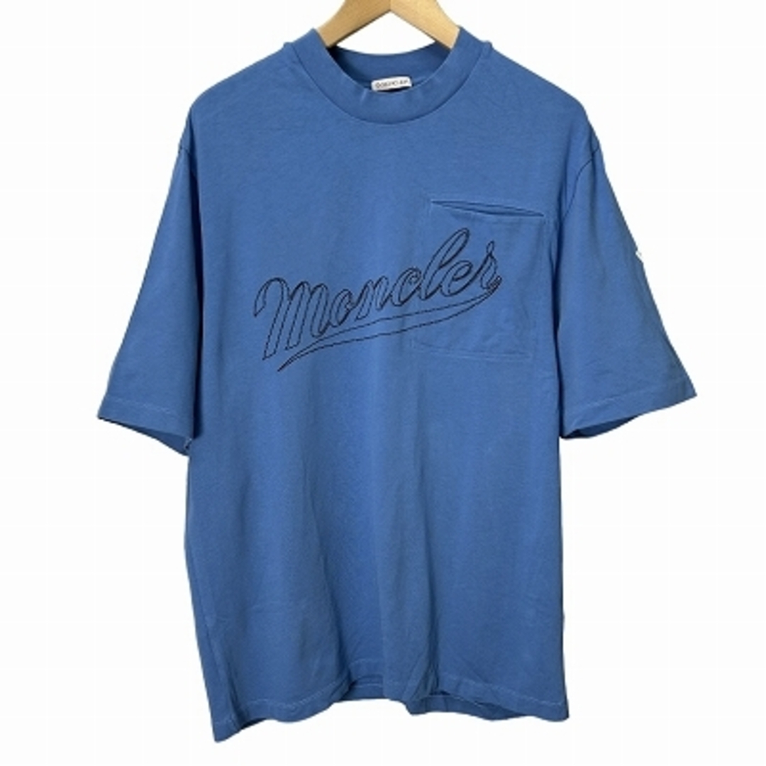 モンクレール MONCLER レタリング ロゴ Tシャツ M 青 水色 ブルー モンクレール MONCLER レタリング ロゴ Tシャツ M 青 水色 ブルー
