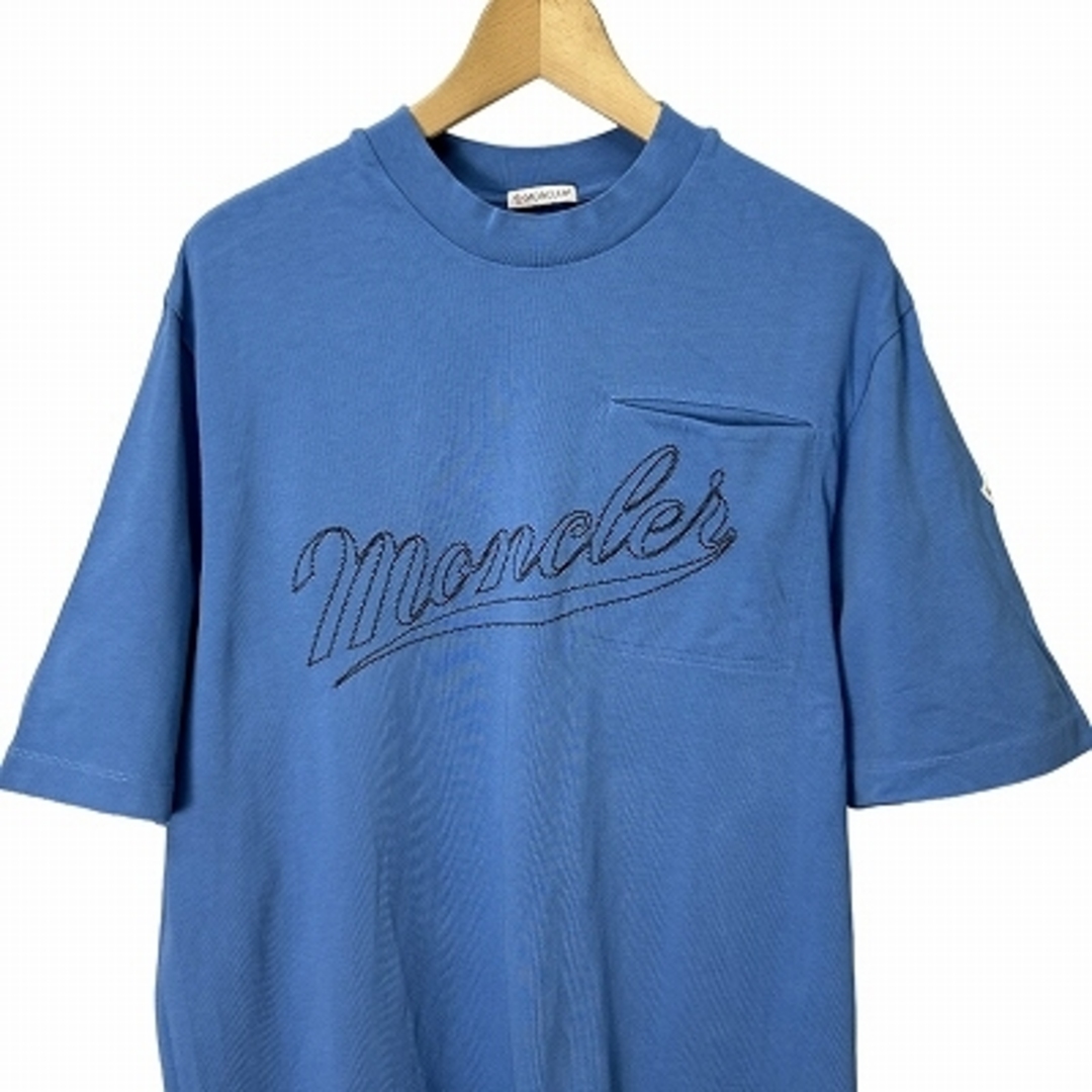 モンクレール MONCLER レタリング ロゴ Tシャツ M 青 水色 ブルー モンクレール MONCLER レタリング ロゴ Tシャツ M 青 水色 ブルー