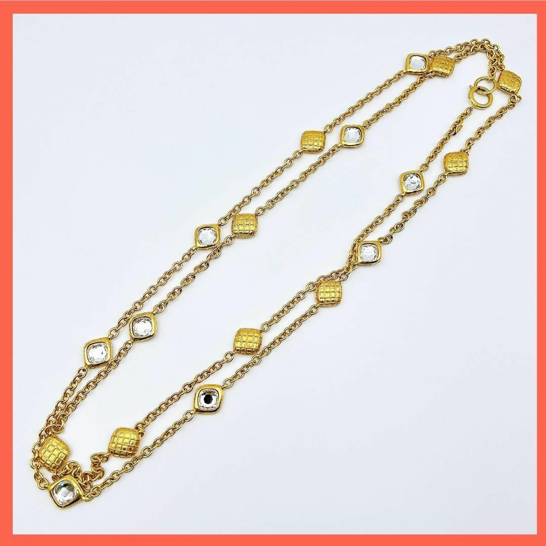 CHANEL - 【極美品！】シャネル ロング ネックレス マトラッセ ひし形 ヴィンテージ