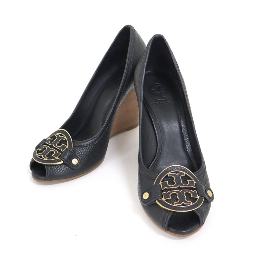 TORY BURCH】トリーバーチ オープントゥ ウェッジソール パンプス 1112860 8.5M ブラック/md16660ik ハイヒール/パンプス TORY BURCH】トリーバーチ オープントゥ ウェッジソール パンプス 1112860 8.5M ブラック/md16660ik ハイヒール/パンプス