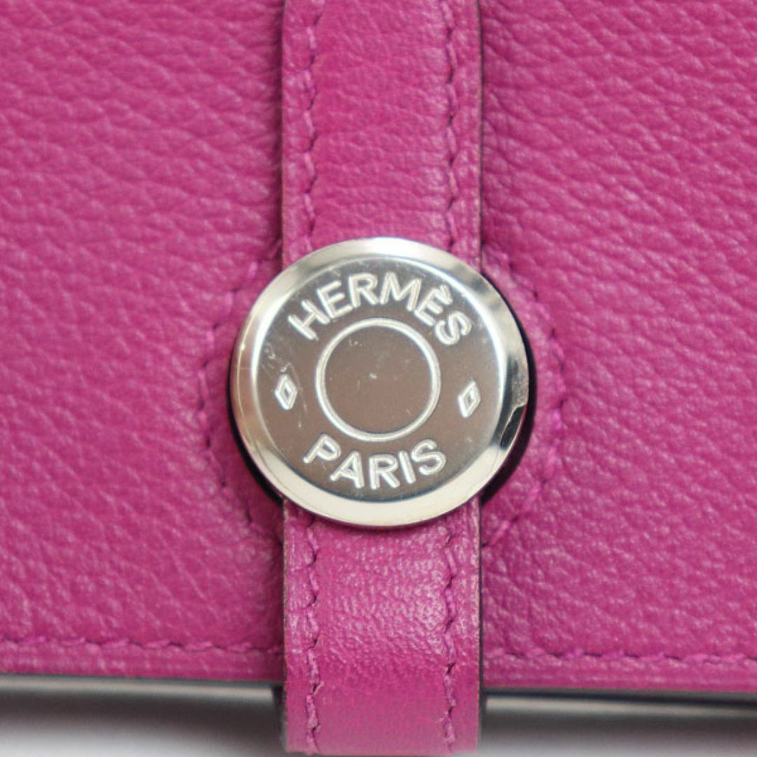 美品】エルメス【HERMES】ドゴン カードケース ローズパープル 美品】エルメス【HERMES】ドゴン カードケース ローズパープル