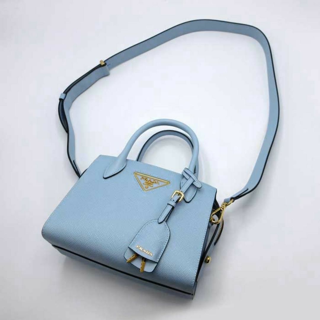 PRADA - 【新品】プラダ 1BA269 SAFFIANO CUIR+C CELESTE N PRADA - 【新品】プラダ 1BA269 SAFFIANO CUIR+C CELESTE N