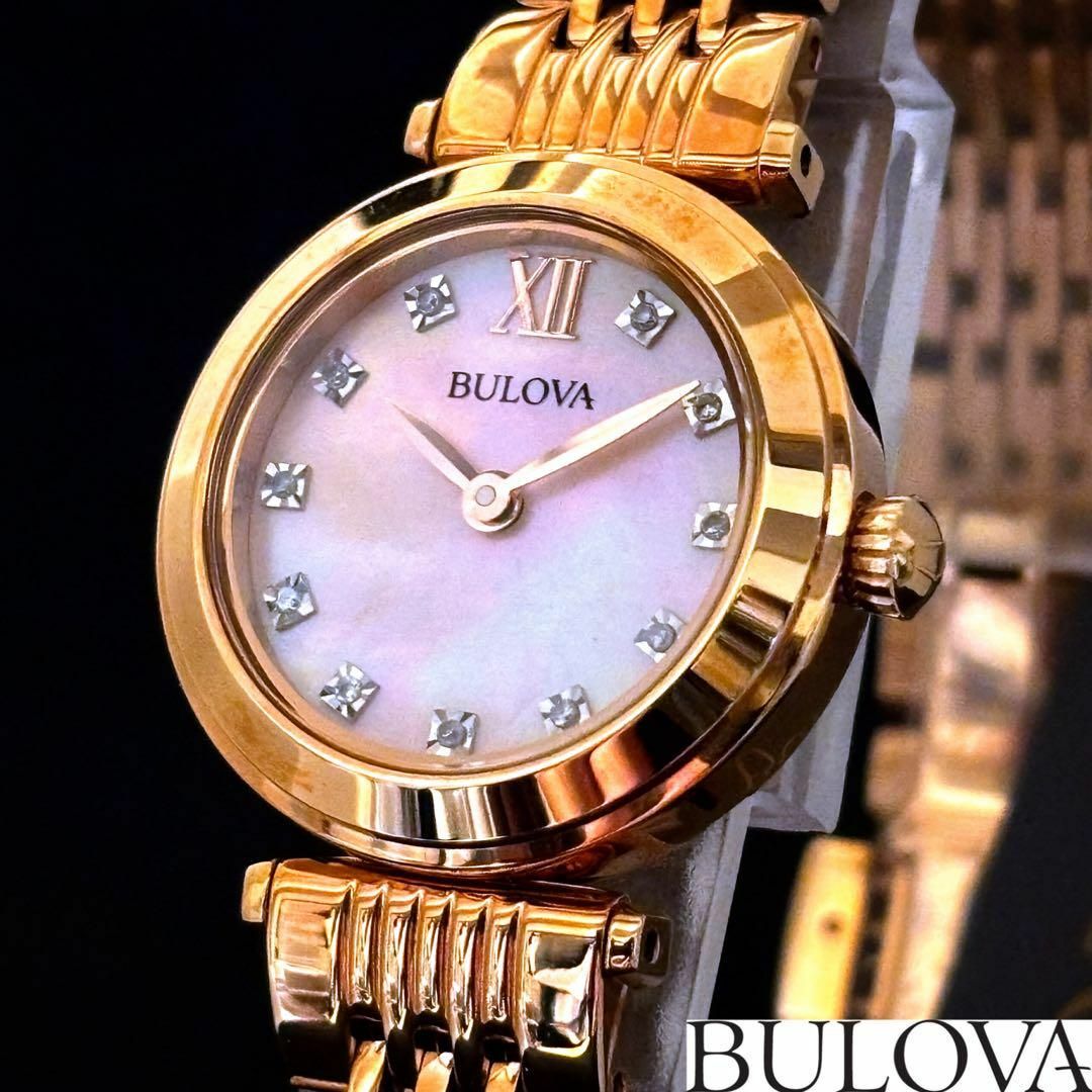 ダイヤモンド使用】BULOVA/ブローバ/レディース腕時計/ローズ ダイヤモンド使用】BULOVA/ブローバ/レディース腕時計/ローズ