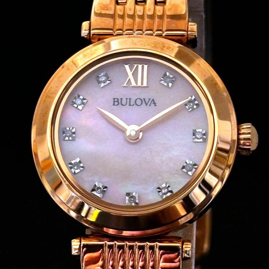 ダイヤモンド使用】BULOVA/ブローバ/レディース腕時計/ローズ ダイヤモンド使用】BULOVA/ブローバ/レディース腕時計/ローズ