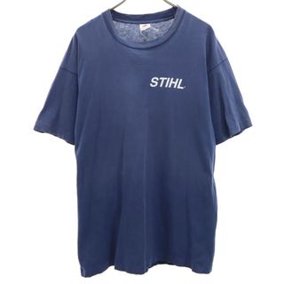 フルーツオブザルーム(FRUIT OF THE LOOM)のフルーツオブザルーム 90s USA製 半袖 Tシャツ XL ネイビー FRUIT OF THE LOOM シングルステッチ オールド ヴィンテージ メンズ(Tシャツ/カットソー(半袖/袖なし))