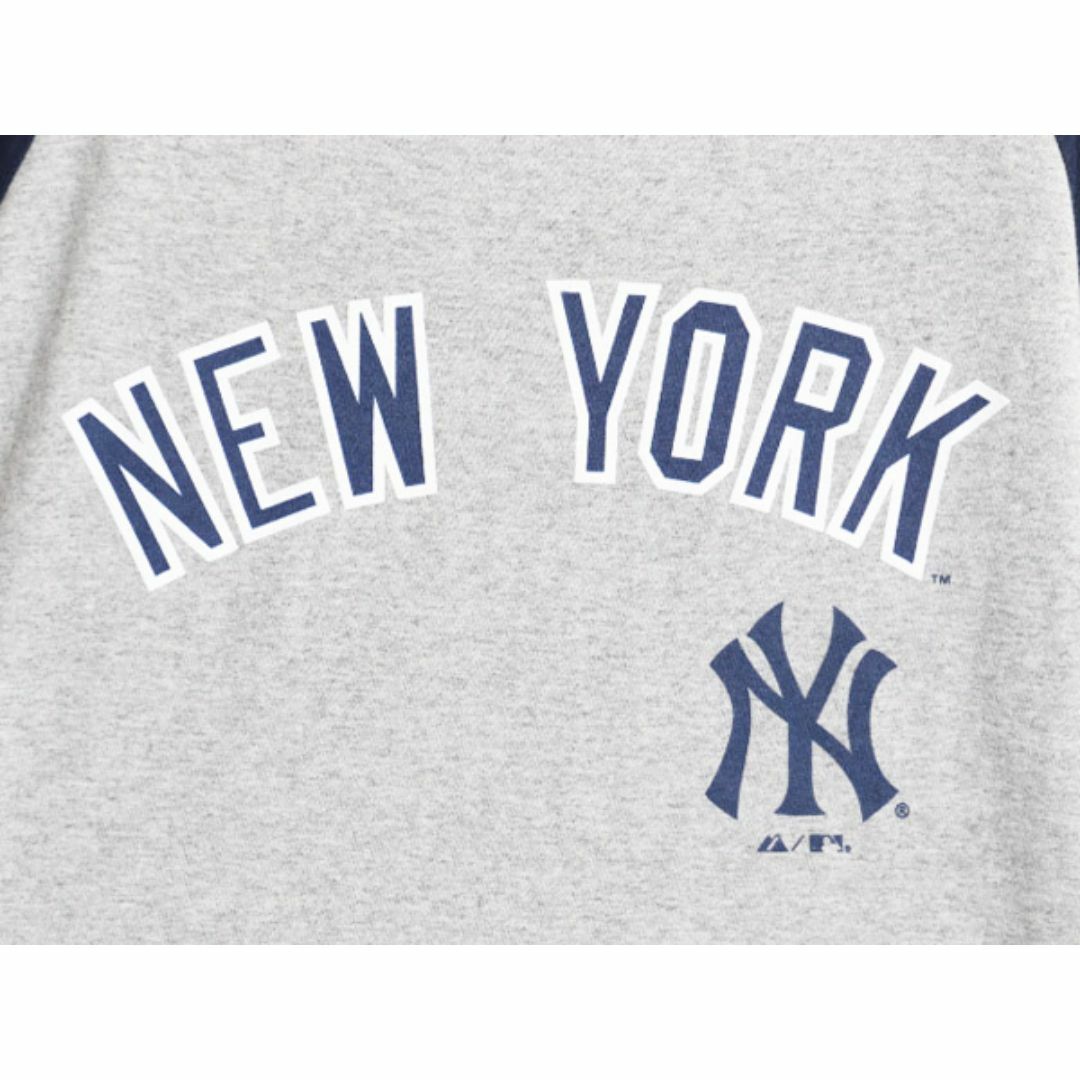 流行り の ブランド - 2024年おすすめのアイテム満載 MLB オフィシャル Majestic ヤンキース プリント ベースボール T Tシャツ
