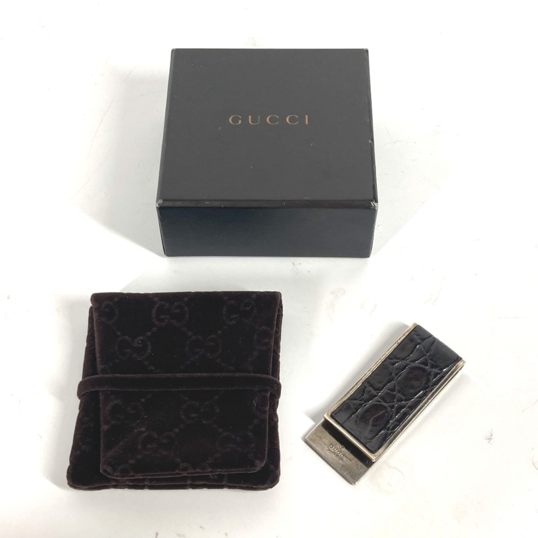 GUCCI - グッチ GUCCI ロゴ 財布 マネークリップ クロコダイル GUCCI - グッチ GUCCI ロゴ 財布 マネークリップ クロコダイル