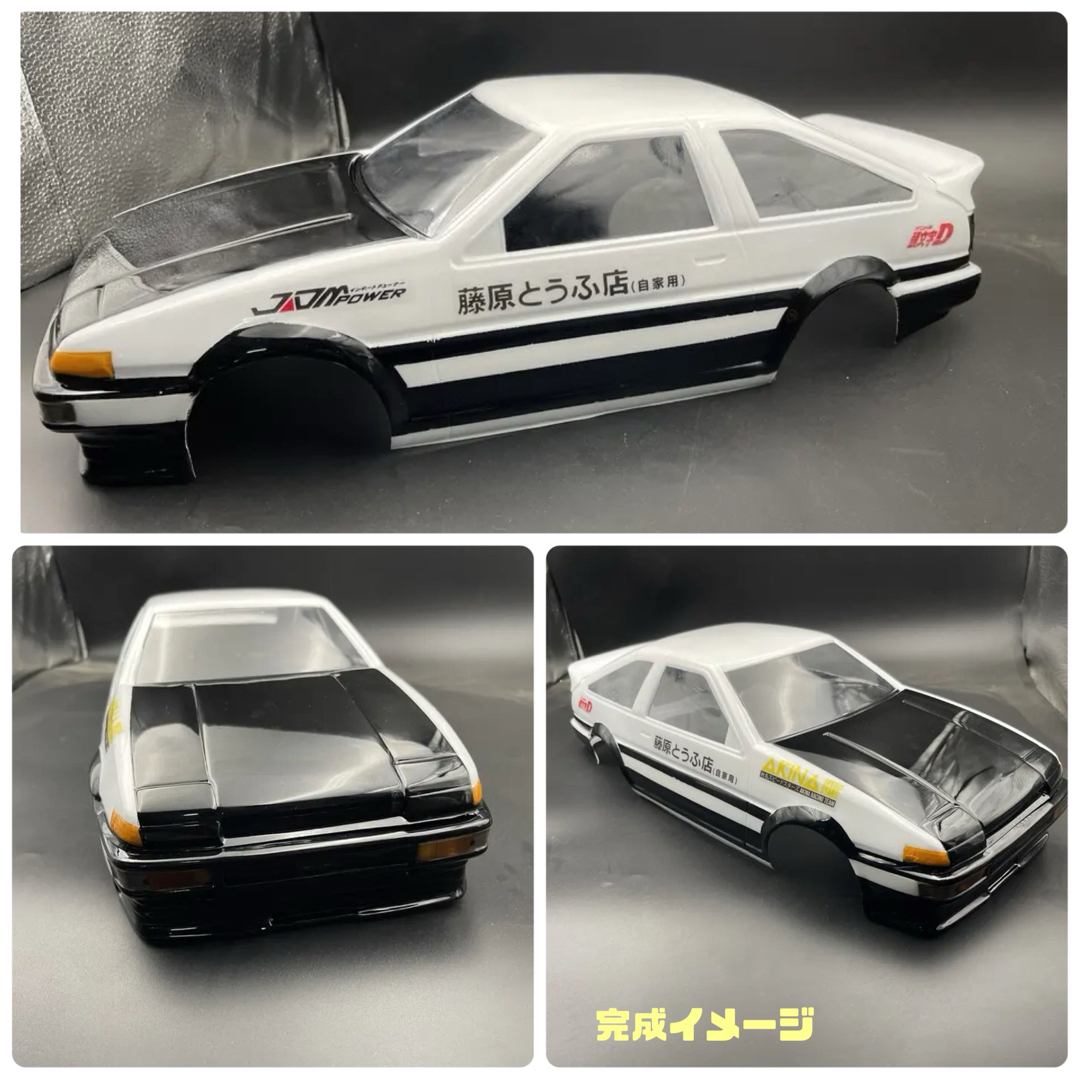 スペアボディ】AE86 トレノ 1/10 タミヤ ステッカー付属 TT-01の スペアボディ】AE86 トレノ 1/10 タミヤ ステッカー付属 TT-01の