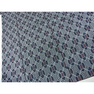 平和屋着物■上質な紬　幾何学文様　逸品　DAAD4369we(着物)