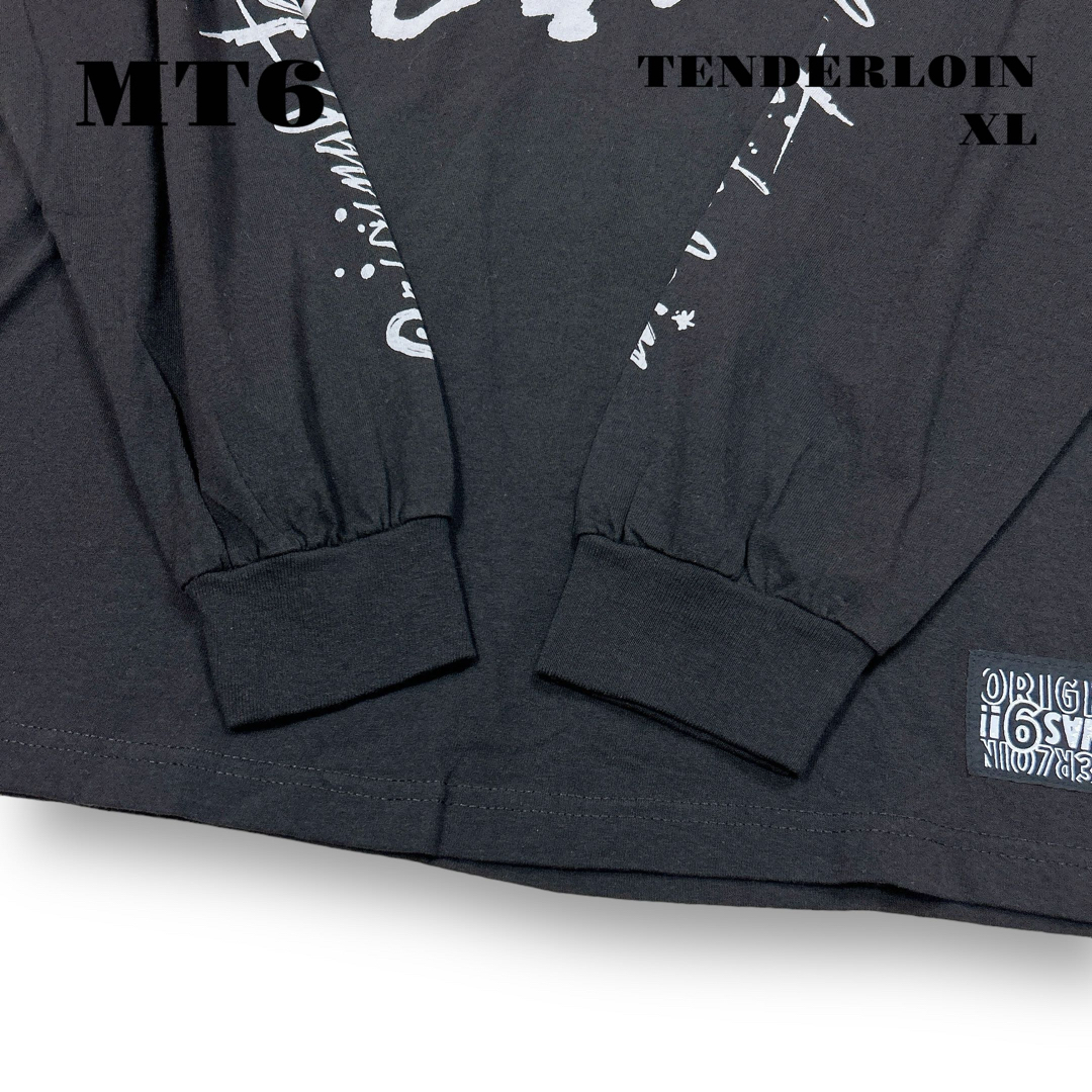 希少品! TENDERLOIN 長袖 Tシャツ ロンT ブラック 黒 白 XL T 希少品! TENDERLOIN 長袖 Tシャツ ロンT ブラック 黒 白 XL T