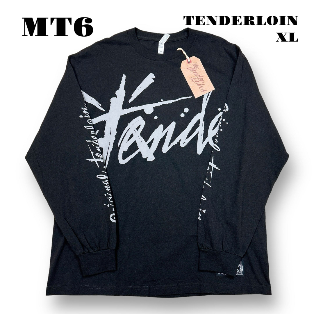希少品! TENDERLOIN 長袖 Tシャツ ロンT ブラック 黒 白 XL T 希少品! TENDERLOIN 長袖 Tシャツ ロンT ブラック 黒 白 XL T