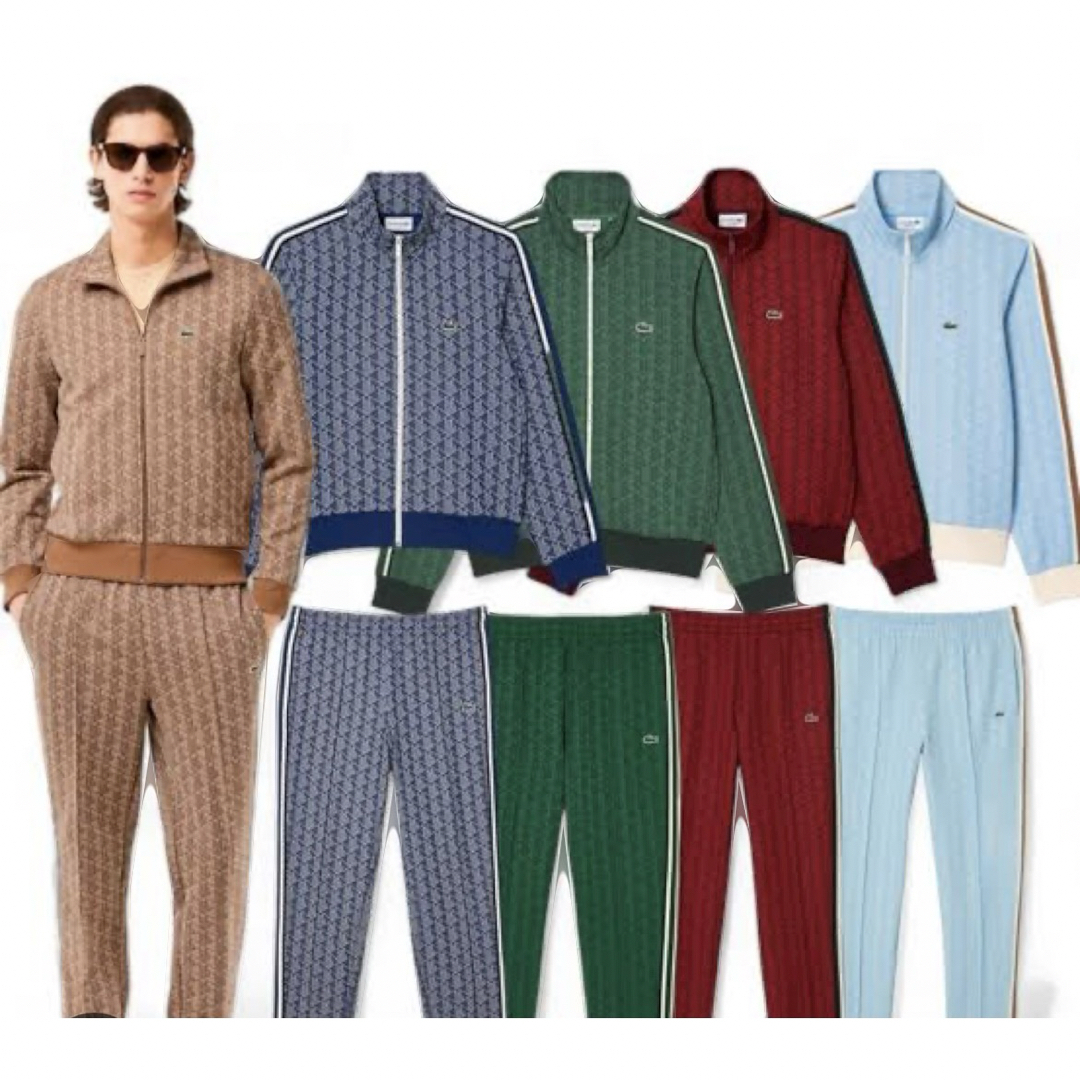 LACOSTE】トラックセットアップ モノグラム ジャージ LACOSTE】トラックセットアップ モノグラム ジャージ
