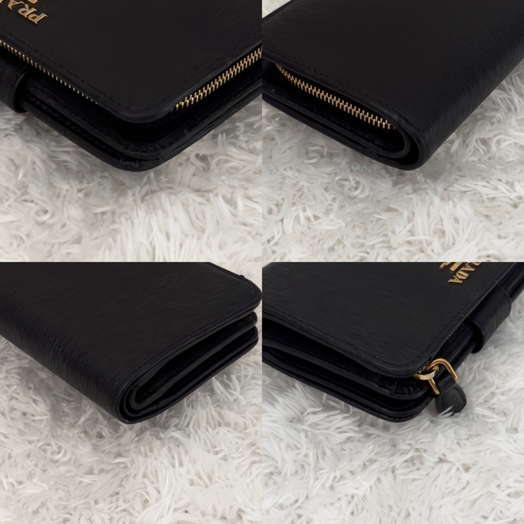 ☆美品☆PRADA プラダ ヴィッテロムーヴ 財布 ブラック 二つ折り ☆美品☆PRADA プラダ ヴィッテロムーヴ 財布 ブラック 二つ折り