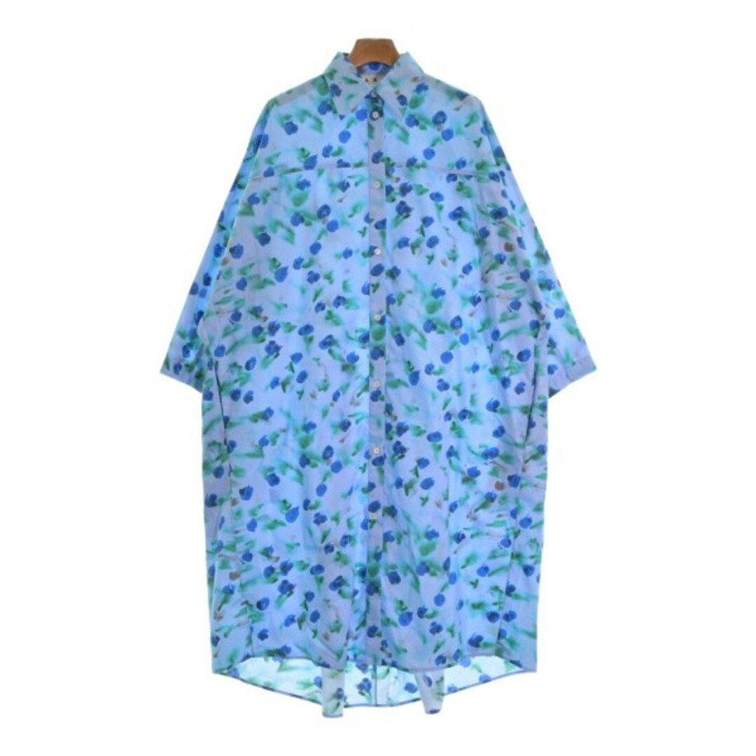 マルニ MARNI シャツワンピース ひざ丈 チェック柄 シルク混 マルニ MARNI シャツワンピース ひざ丈 チェック柄 シルク混