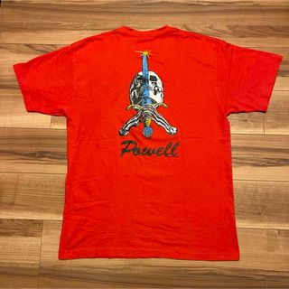 POWELL - パウエル ペラルタ スカル&ソード Tシャツ XLサイズ 赤 POWELL - パウエル ペラルタ スカル&ソード Tシャツ XLサイズ 赤