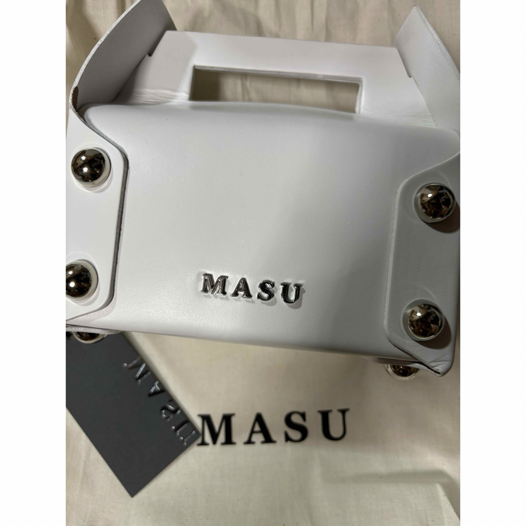 MASU 24AW LEATHER CAKE MINI BAG WHITE 24aw ファッション エム