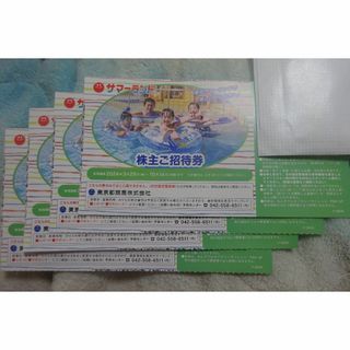 送料無料☆東京サマーランド 株主優待券  １Dayパス４枚☆匿名ラクマパック(プール)