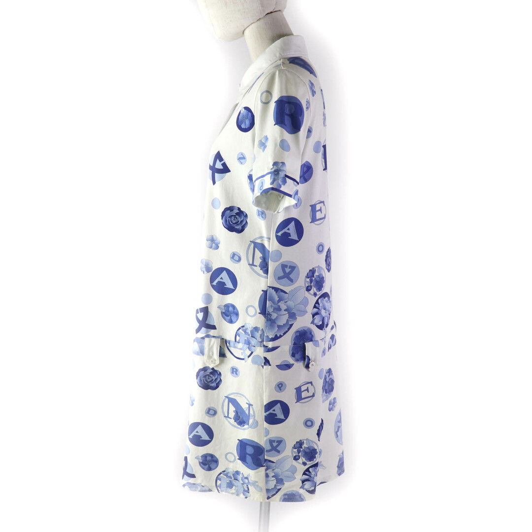 極美品☆LEONARD SPORT レオナールスポーツ ロゴボタン付 花柄 極美品☆LEONARD SPORT レオナールスポーツ ロゴボタン付 花柄