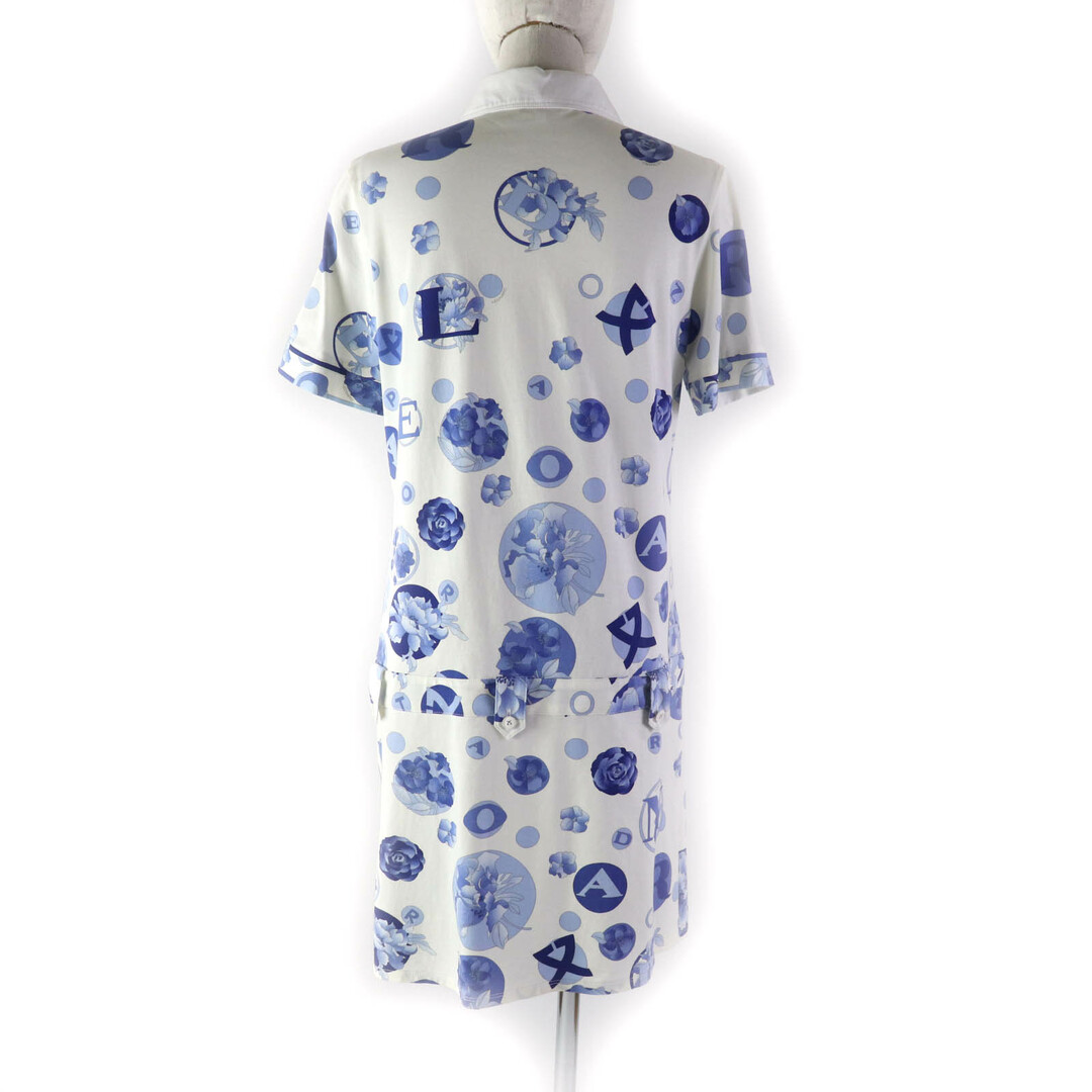 極美品☆LEONARD SPORT レオナールスポーツ ロゴボタン付 花柄 極美品☆LEONARD SPORT レオナールスポーツ ロゴボタン付 花柄