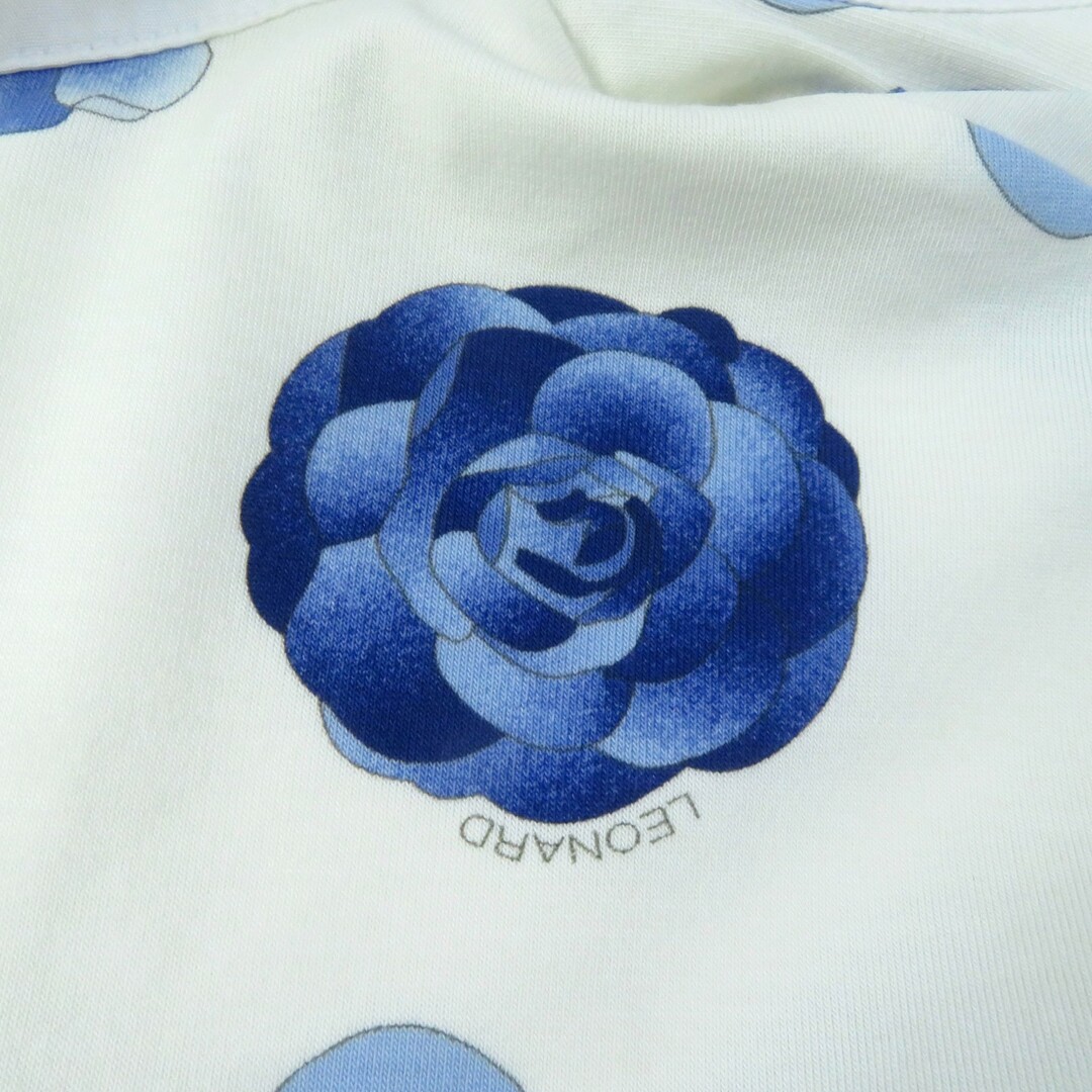 極美品☆LEONARD SPORT レオナールスポーツ ロゴボタン付 花柄 極美品☆LEONARD SPORT レオナールスポーツ ロゴボタン付 花柄