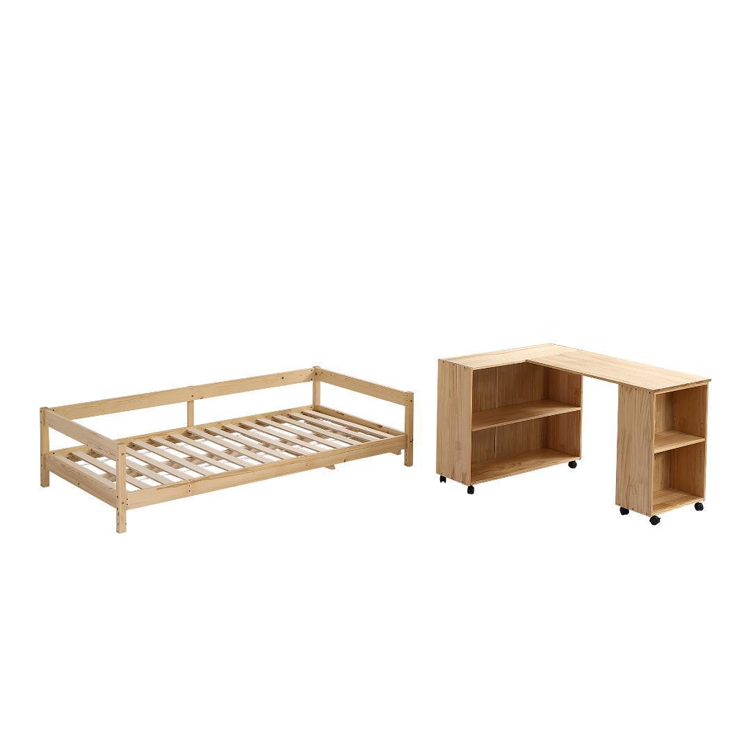 【10cmマットレス付き】システムベッド ロフトベッド 木製 シングルベッド 10cmマットレス付き】システムベッド ロフトベッド 木製