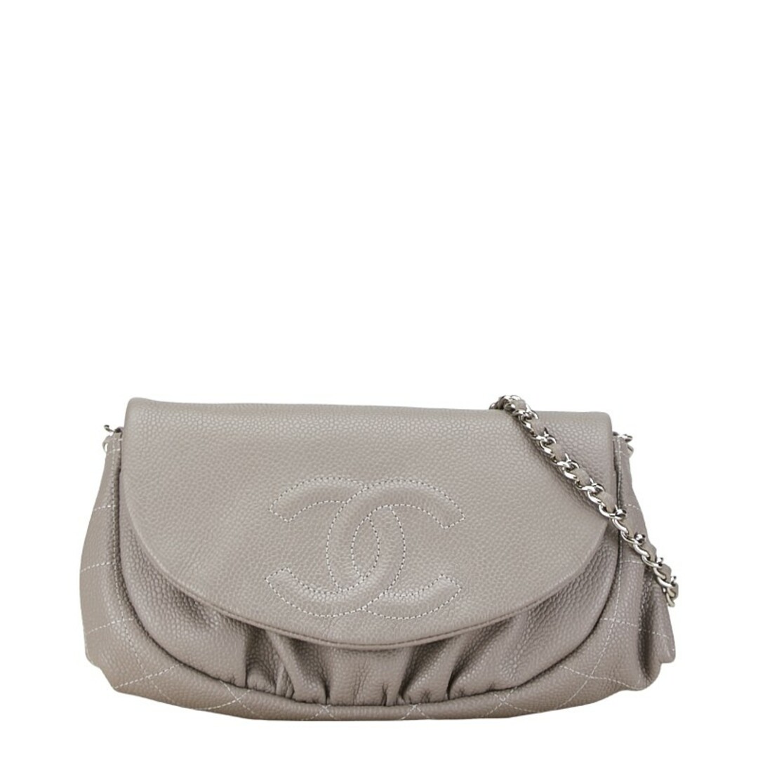 CHANEL - 美品 シャネル ココマーク ハーフムーン 斜め掛け ショルダーバッグ レザー レディース CHANEL 【222-60957】