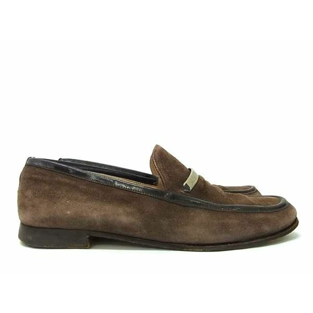 GUCCI - GUCCI グッチ メタルプレート スエード ローファー 表記 GUCCI - GUCCI グッチ メタルプレート スエード ローファー 表記