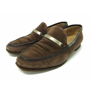 GUCCI - GUCCI グッチ メタルプレート スエード ローファー 表記 GUCCI - GUCCI グッチ メタルプレート スエード ローファー 表記