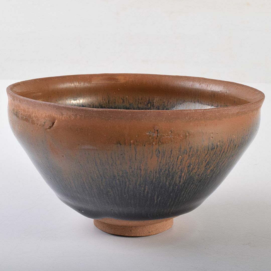 中国　南宋　建窯　兎毫盞　禾目天目茶碗　M　R7597