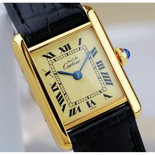 カルティエ(Cartier)の美品 カルティエ マスト タンク アイボリー ローマン SM Cartier(腕時計)