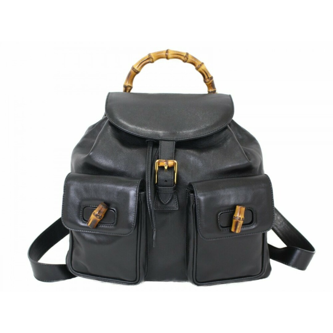GUCCI - 【布袋あり】GUCCI グッチ バンブーバックパック GUCCI - 【布袋あり】GUCCI グッチ バンブーバックパック