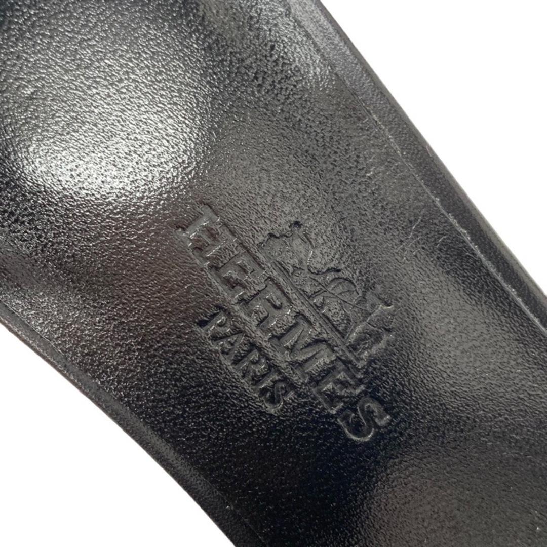 エルメス HERMES サンダル 靴 シューズ レザー ブラック 黒 エルメス HERMES サンダル 靴 シューズ レザー ブラック 黒
