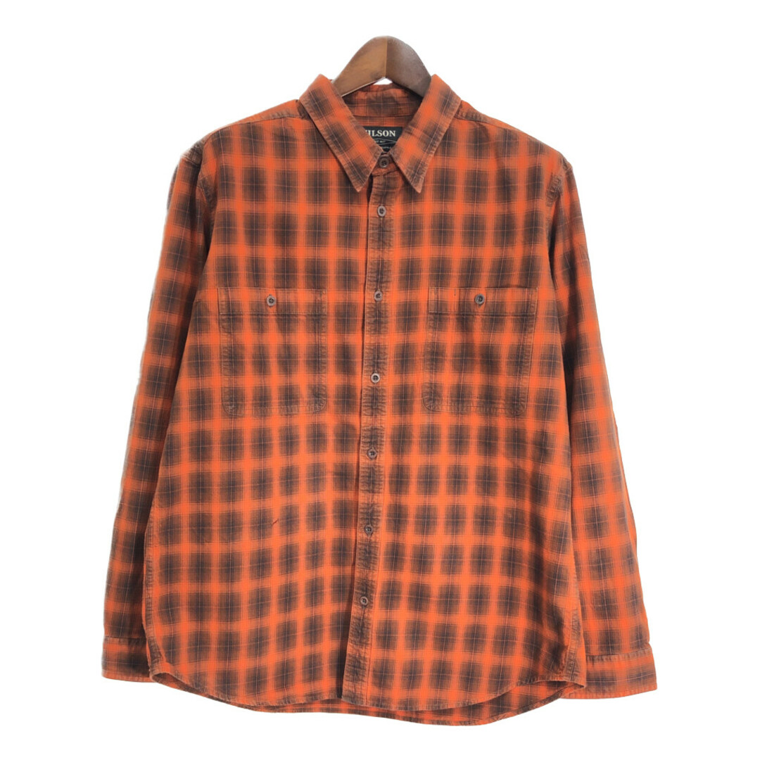 FILSON - FILSON フィルソン 長袖シャツ チェック オレンジ FILSON - FILSON フィルソン 長袖シャツ チェック オレンジ