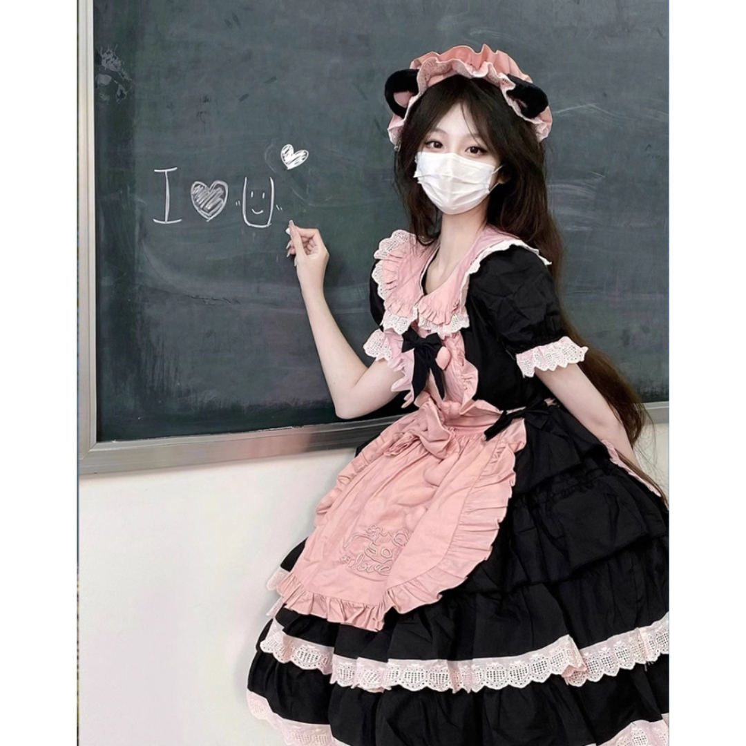 lolita プリンセス 可愛い 半袖 ロリータ ワンピース L232＃