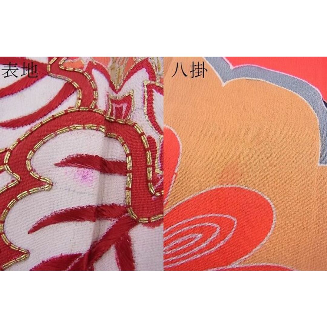 平和屋本店□極上 アンティーク 大正ロマン 振袖 駒刺繍 檜扇 平和屋本店□極上 アンティーク 大正ロマン 振袖 駒刺繍 檜扇