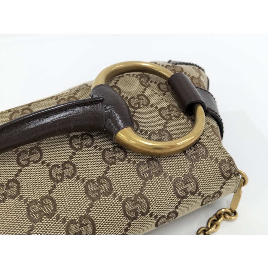 GUCCI - GUCCI チェーンショルダーバッグ ホースビット 120134の GUCCI - GUCCI チェーンショルダーバッグ ホースビット 120134の