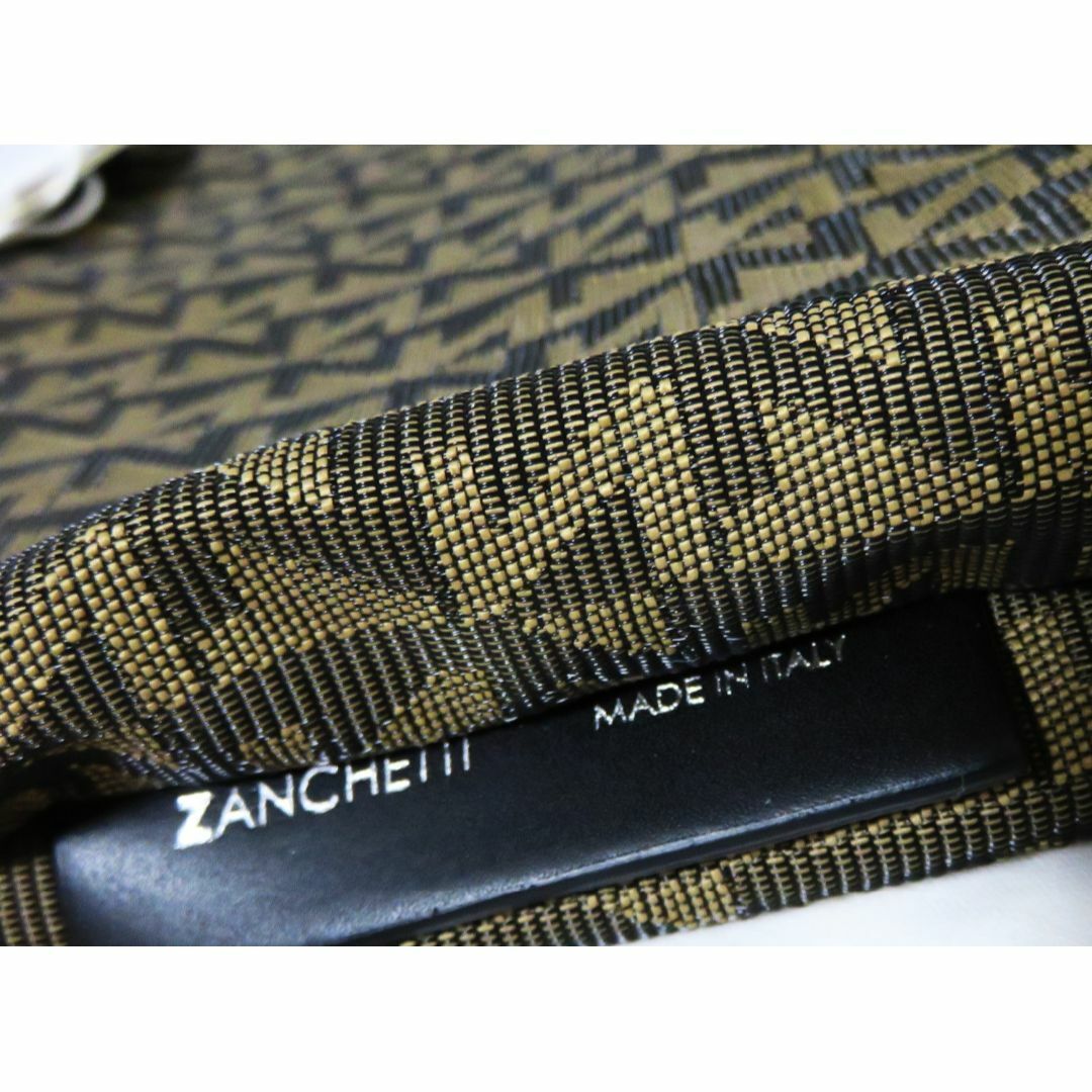 定価3.9万 新品 ZANCHETTI クラッチバッグ ブラウン イタリア製