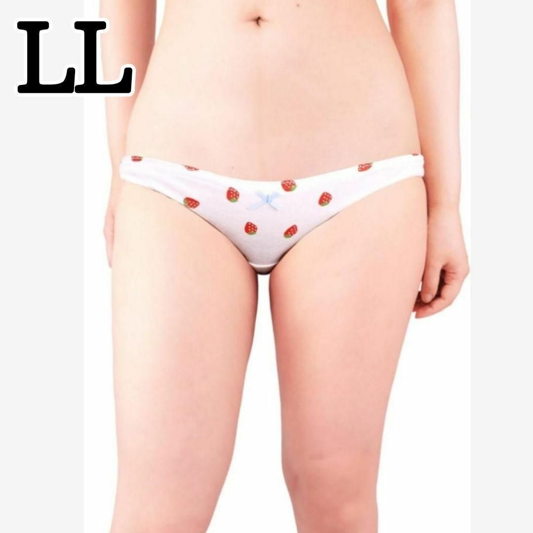 萌えショーツ フルバック 綿パン いちごパンツ ロリパン LL