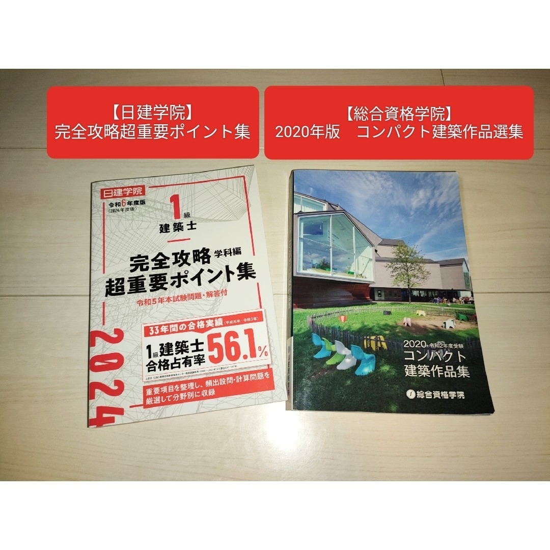 TAC】2024年版 一級建築士テキスト(テスト/作品選集/ポイント集 TAC】2024年版 一級建築士テキスト(テスト/作品選集/ポイント集