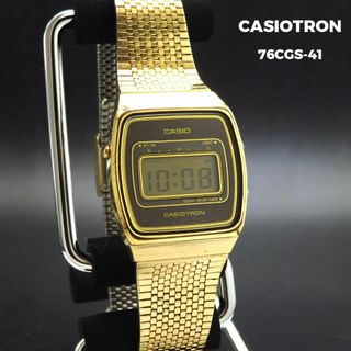 CASIO - CASIOTRON デジタル腕時計 ゴールド ビンテージ 76CGS CASIO - CASIOTRON デジタル腕時計 ゴールド ビンテージ 76CGS