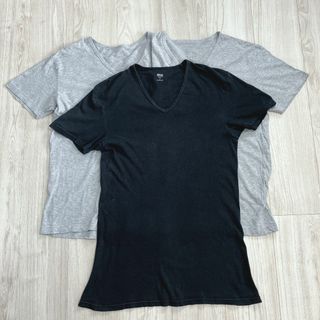 ユニクロ(UNIQLO)のユニクロジーユー　メンズL　半袖Tシャツ　ベーシックカラー　3点　おまとめセット(Tシャツ/カットソー(半袖/袖なし))